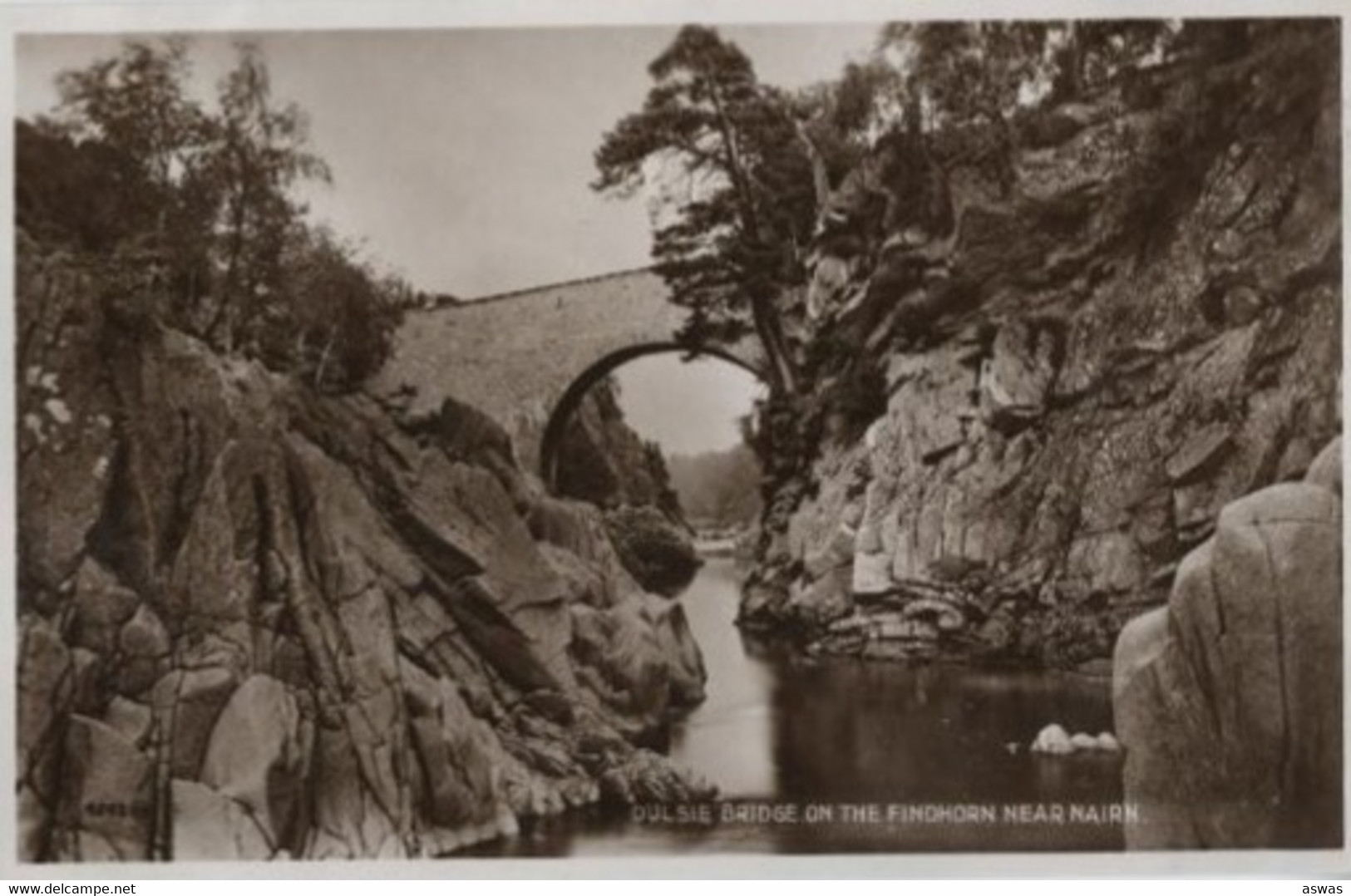 RPPC: DULSIE BRIDGE On The FINDHORN, Nr NAIRN, (INVERNESS) SCOTLAND ~ C1930s - Nairnshire