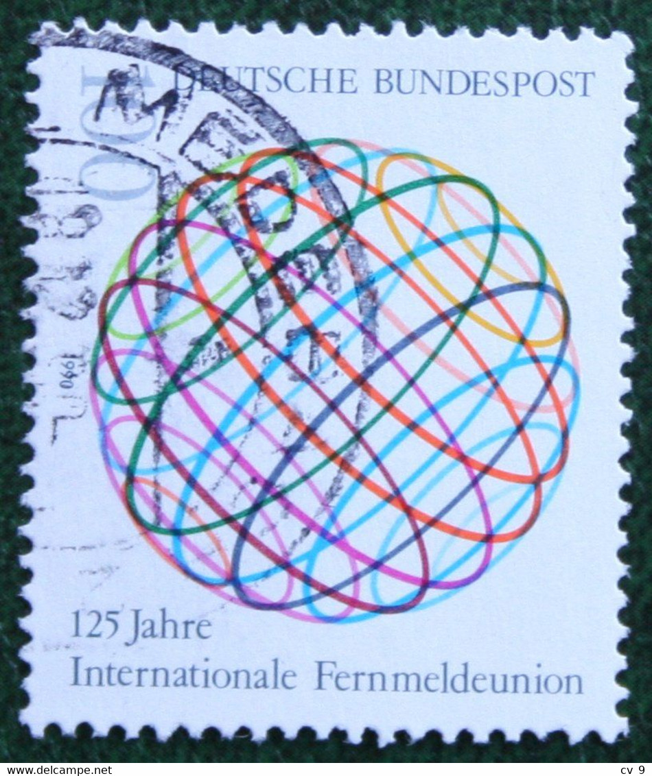 100 Pf 125 Jahre Internationale Fernmeldeunion (UIT) Mi 1464 Yv 1296 1990 Used Gebruikt Oblitere Germany BRD Allemange - Oblitérés