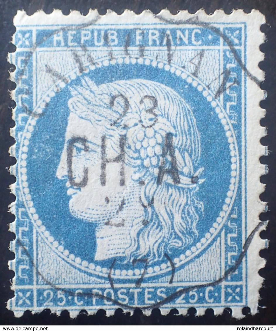 R1512/39 - CERES N°60C - SUPERBE Cachet CONVOYEUR STATION " CARIGNAN 23 CH.A. 29 (7) " - 1871-1875 Cérès