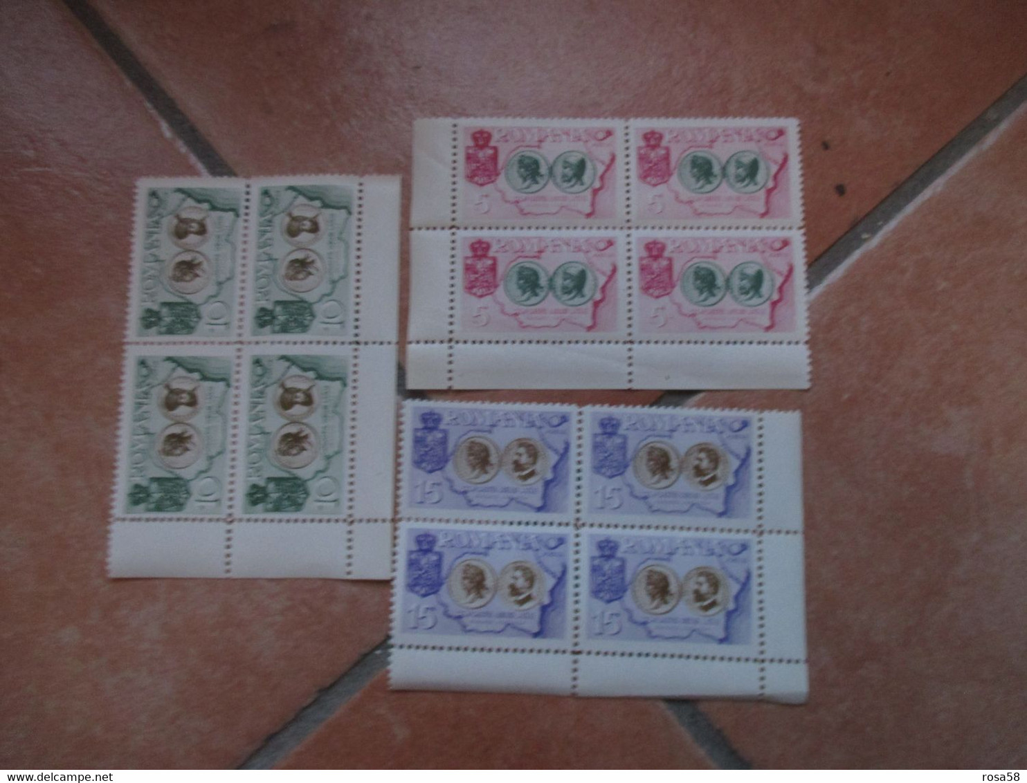 1954 Governo In Esilio MADRID Congresul Union Latine Serie N.4 Valori In Quartina - Timbres De Distributeurs [ATM]