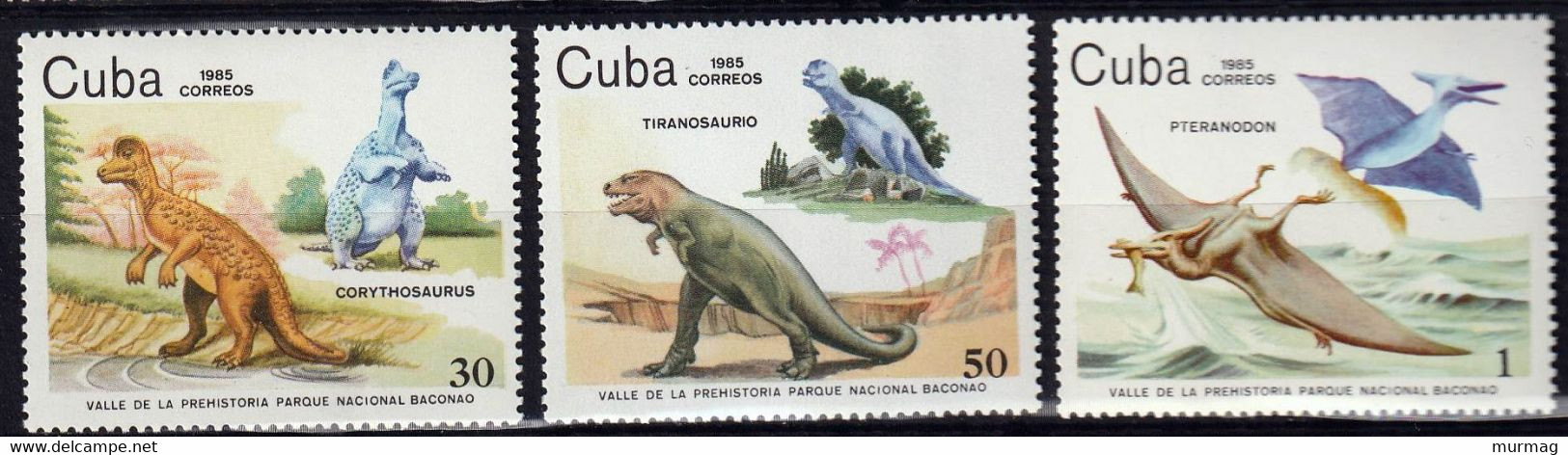 CUBA - Faune, Dinosaures - Y&T N° 2602-2608 - MNH - 1985 - Sonstige & Ohne Zuordnung