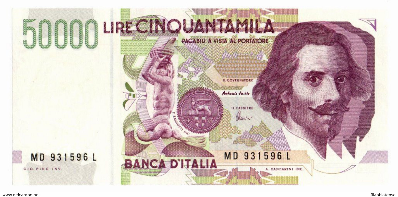 Italia - 50.000 Lire 1997 Bernini II     ----- - 50.000 Lire