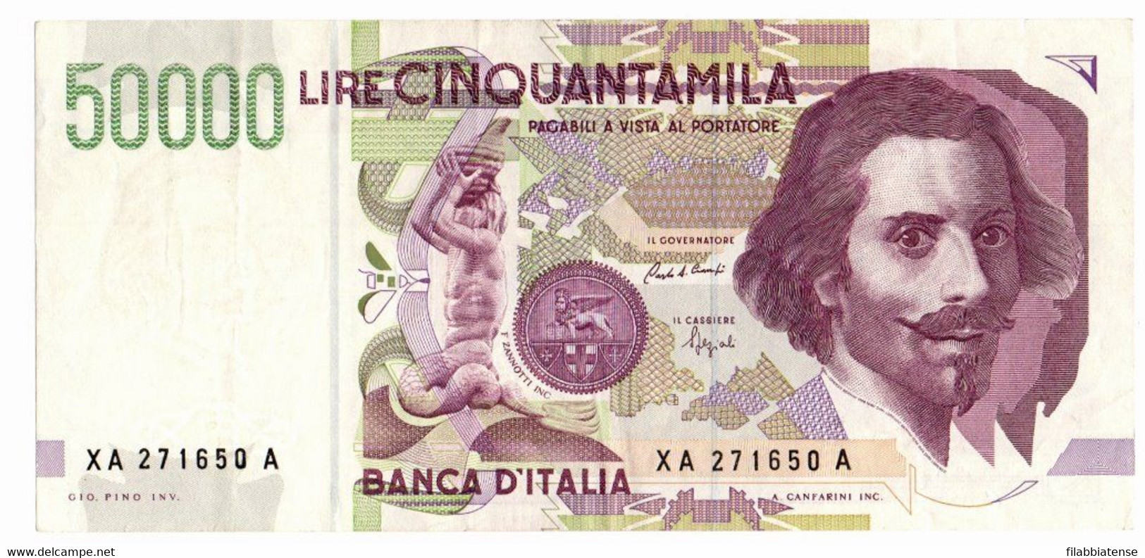 Italia - 50.000 Lire 1994 Bernini II - Serie Sostitutiva XA     ----- - 50.000 Lire