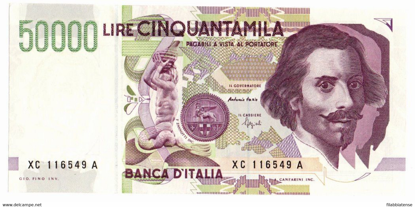 Italia - 50.000 Lire 1998 Bernini II - Serie Sostitutiva XC     ----- - 50.000 Lire