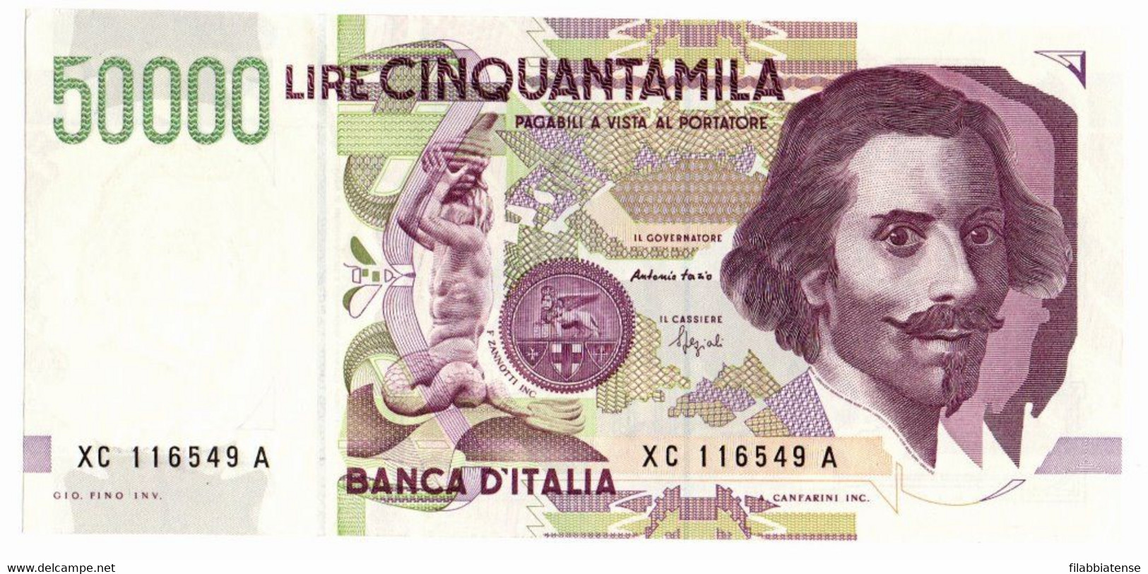 Italia - 50.000 Lire 1998 Bernini II - Serie Sostitutiva XC     ----- - 50000 Liras