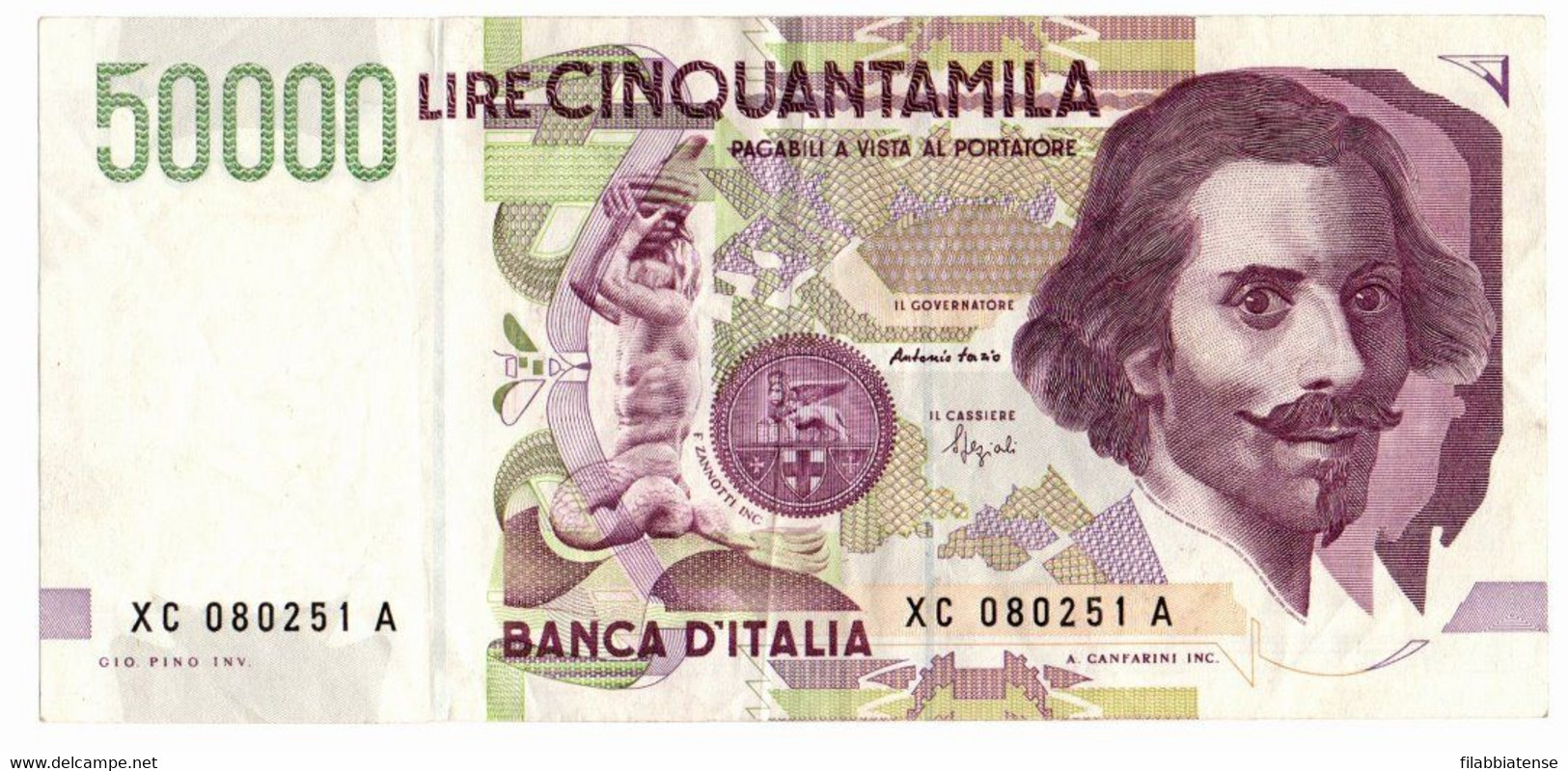 Italia - 50.000 Lire 1998 Bernini II - Serie Sostitutiva XC     ---- - 50000 Liras