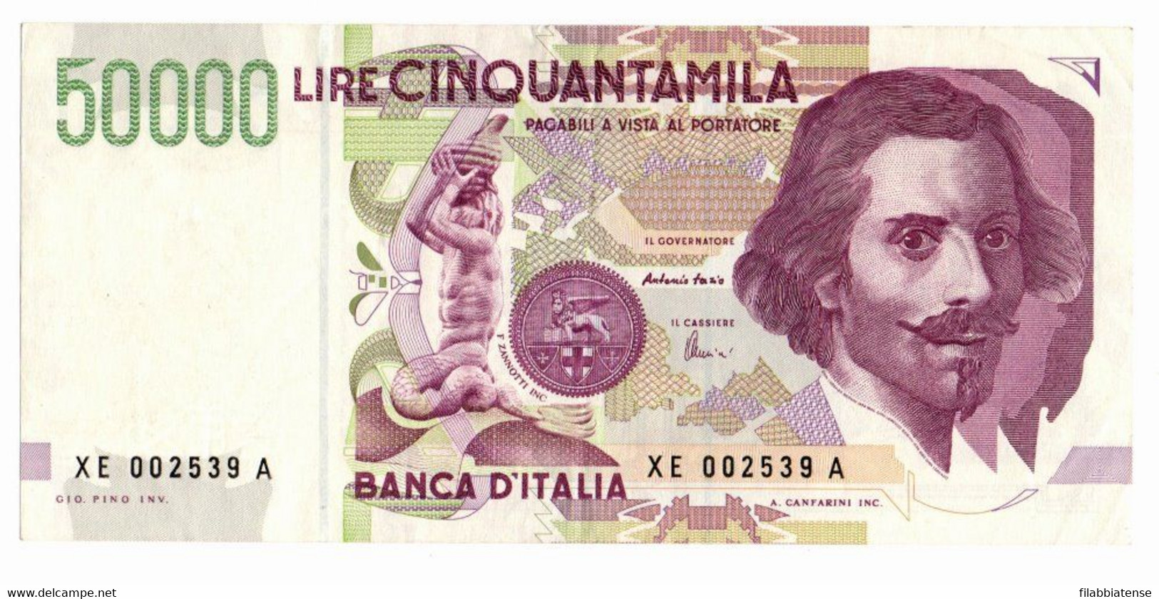 Italia - 50.000 Lire 2001 Bernini II - Serie Sostitutiva XE     ----- - 50000 Liras