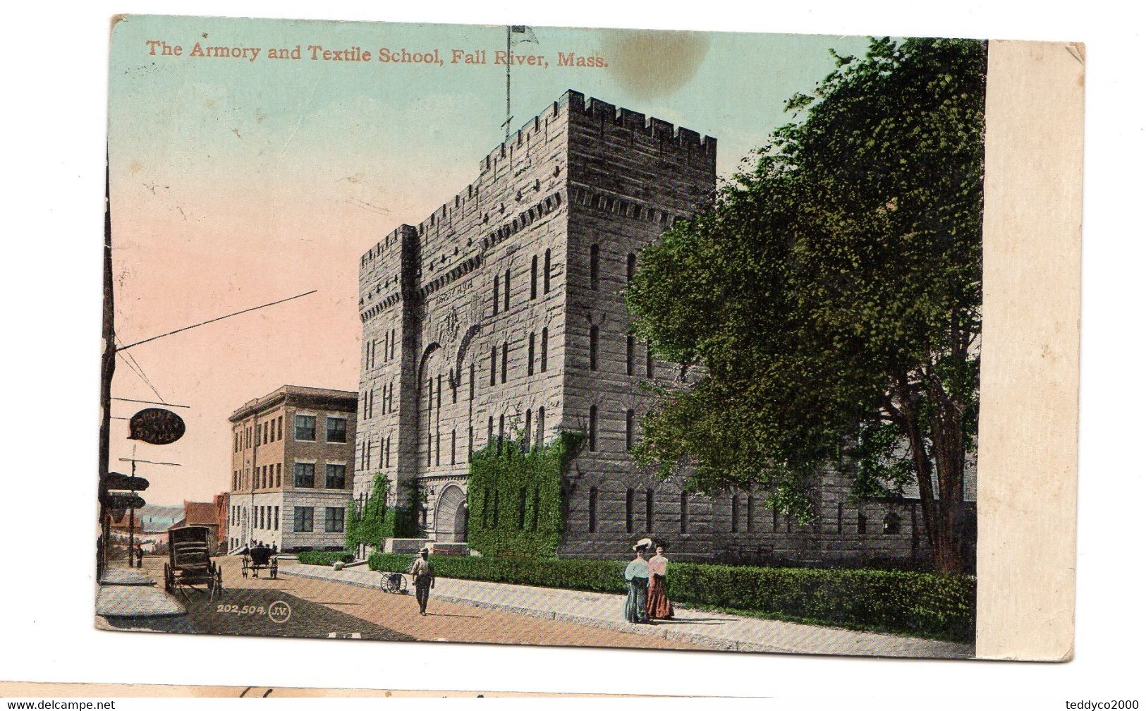 FALL RIVER The Armony And Textile School 1913 - Fall River