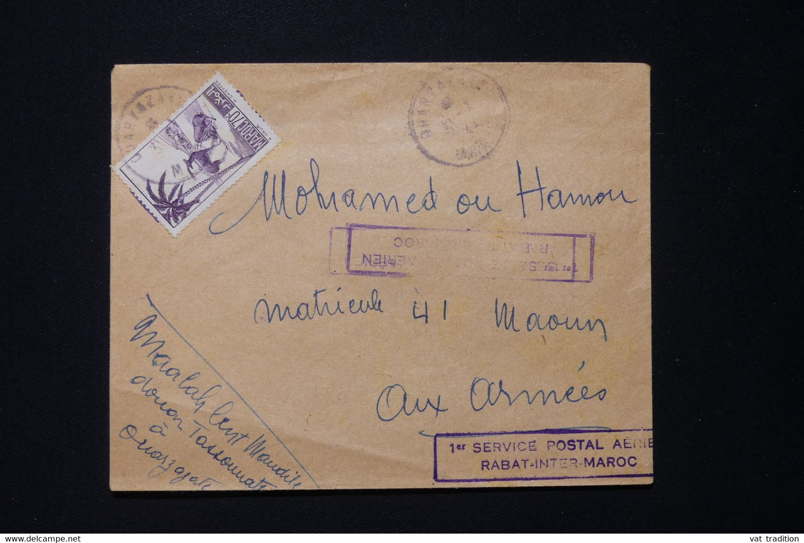 MAROC - Enveloppe De Ouarzazate Avec Cachet  1er Vol Rabat / Inter Maroc - L 90728 - Briefe U. Dokumente