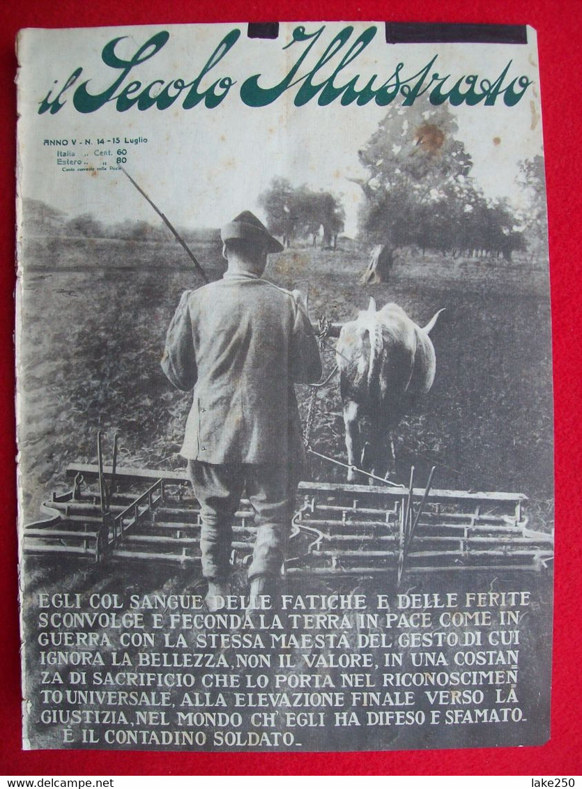 RIVISTA - IL SECOLO ILLUSTRATO N°14/15  Del LUGLIO  1918 - Weltkrieg 1914-18