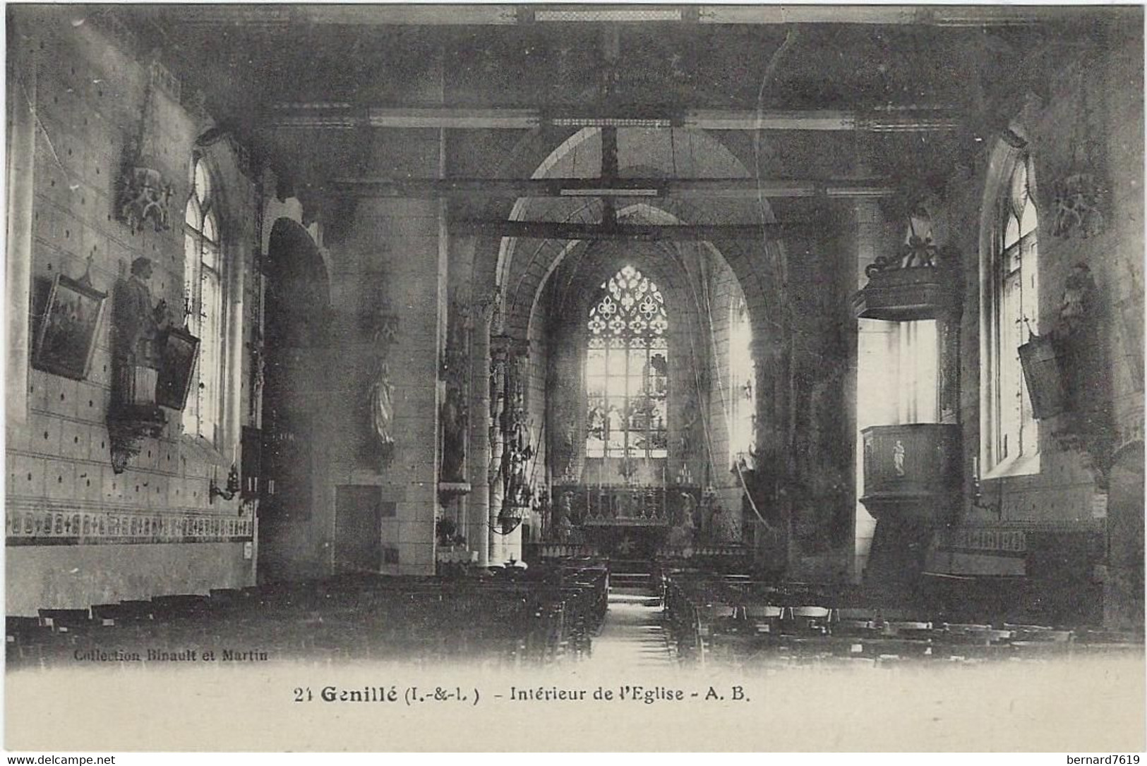 37  Genille  - Interieur De L'eglise - Genillé