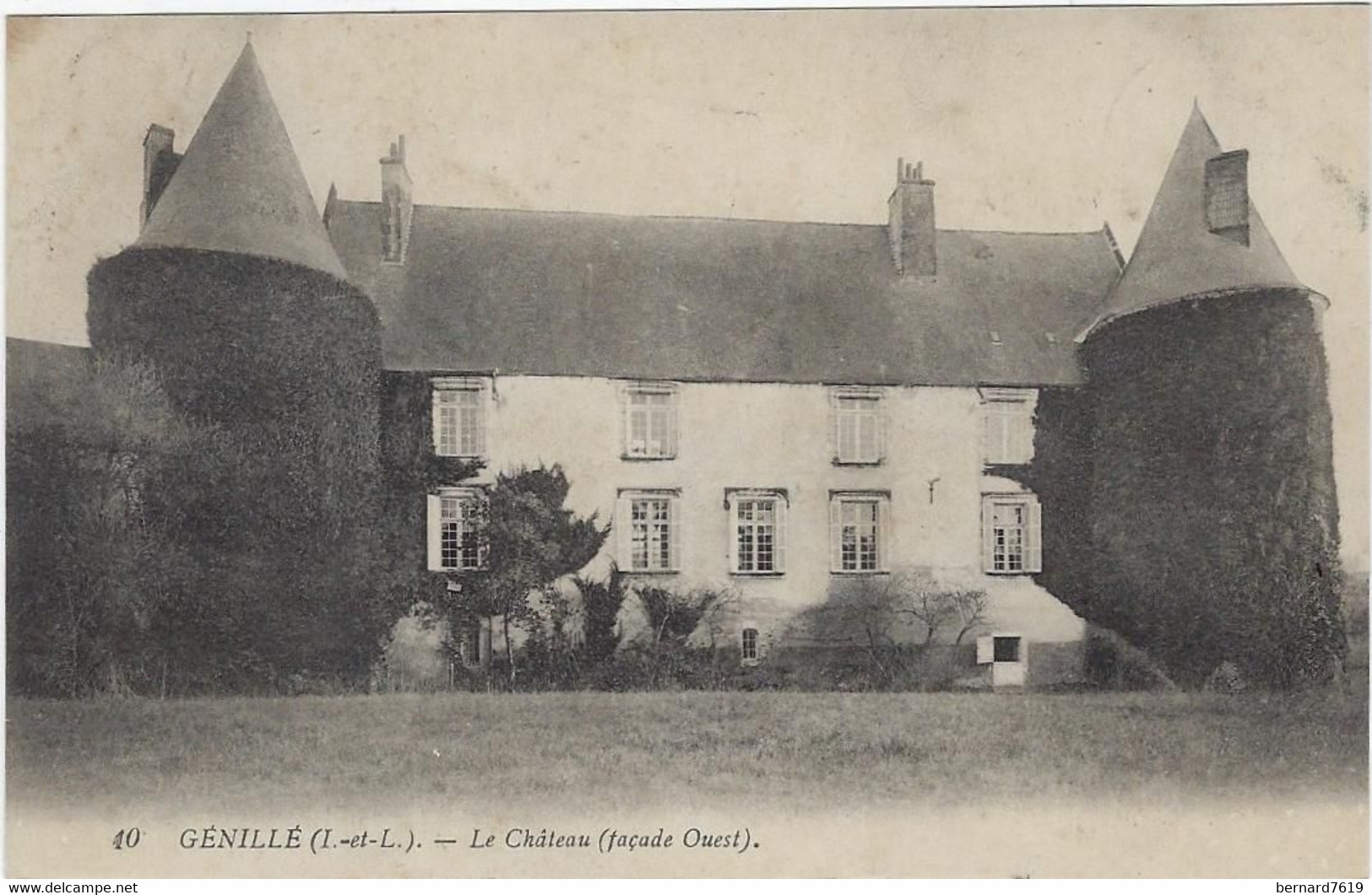 37  Genille  -  Le Chateau  Facade Ouest - Genillé