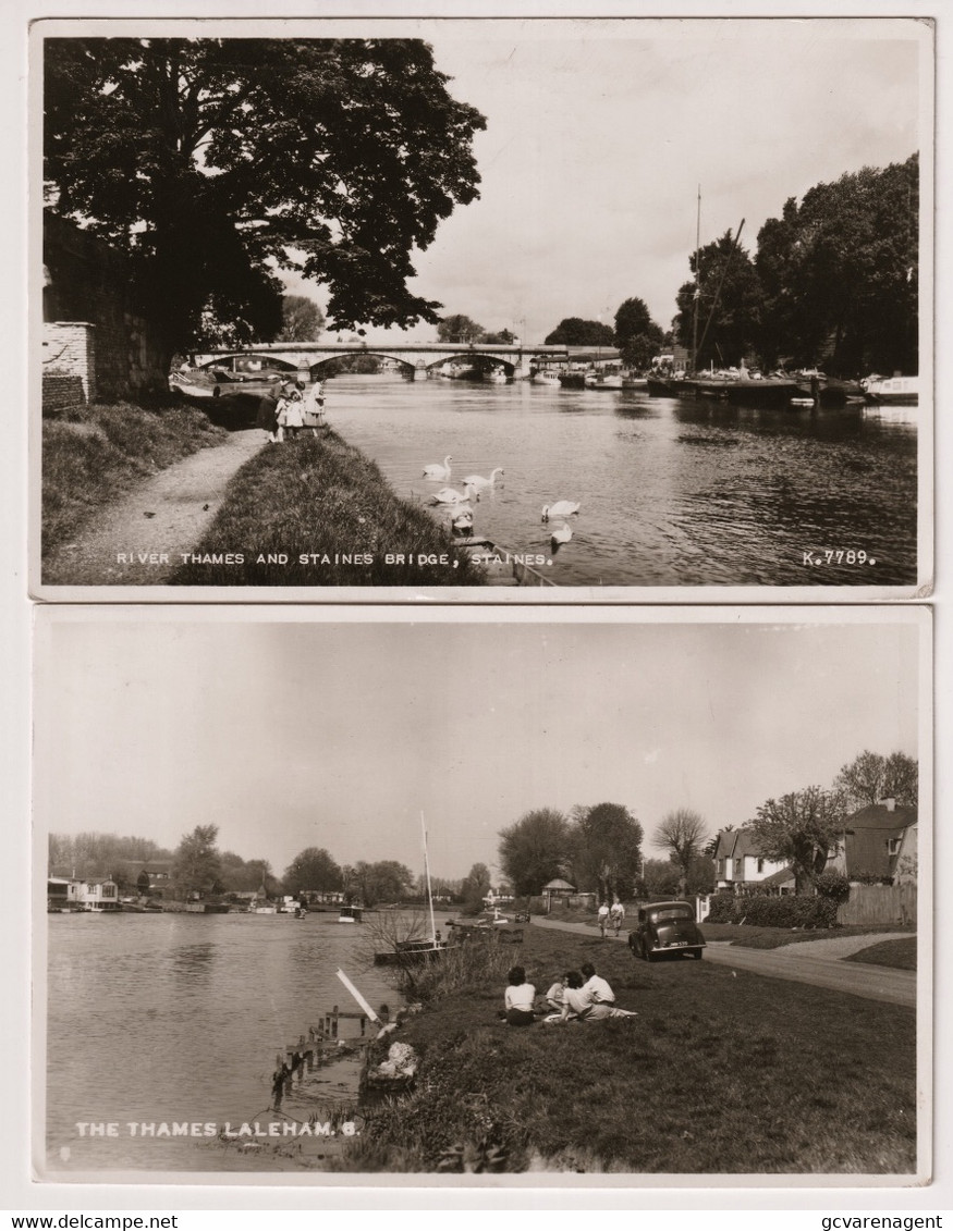 THE THAMES LALEHAM & RIVER THAMES AND STAINES BRIDGE - Middlesex