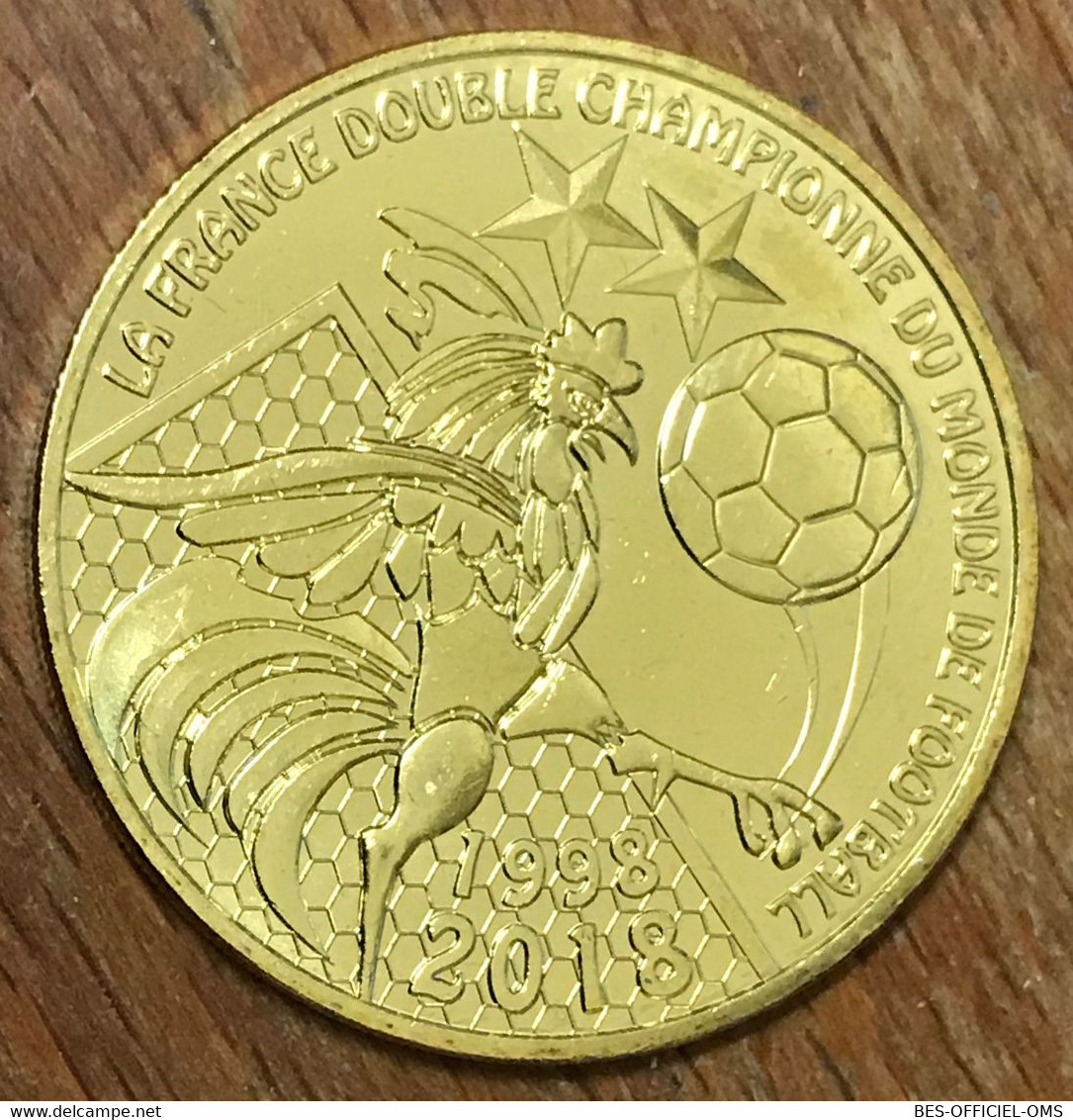 75006 PARIS DOUBLE CHAMPIONNE DU MONDE DE FOOTBALL 2018 MÉDAILLE MONNAIE DE PARIS JETON TOURISTIQUE MEDALS COINS TOKENS - 2018