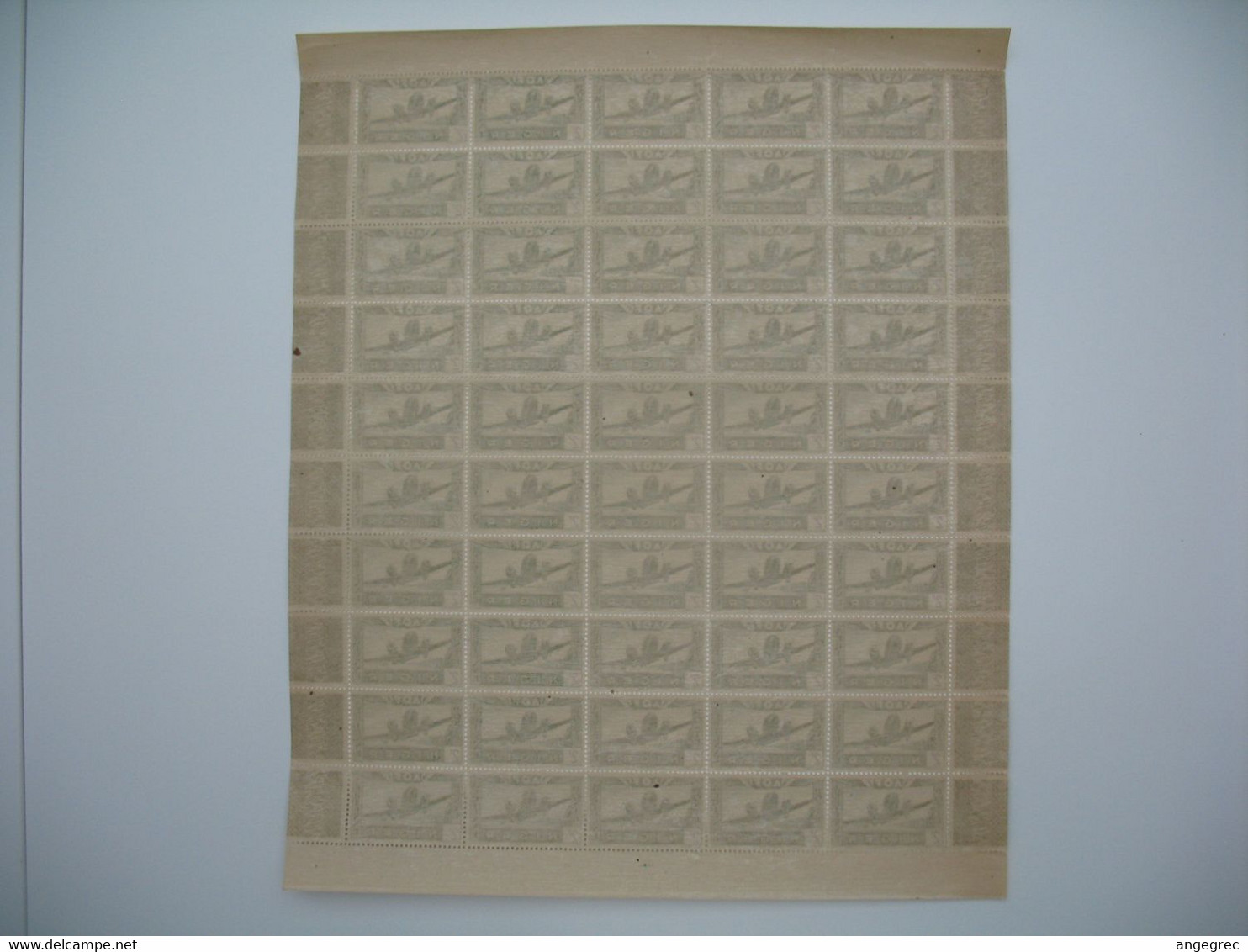 Niger Feuille De 50 Ex. Du PA 12 Neuf ** Gomme Coloniale Plié En Deux Voir Scan - Unused Stamps