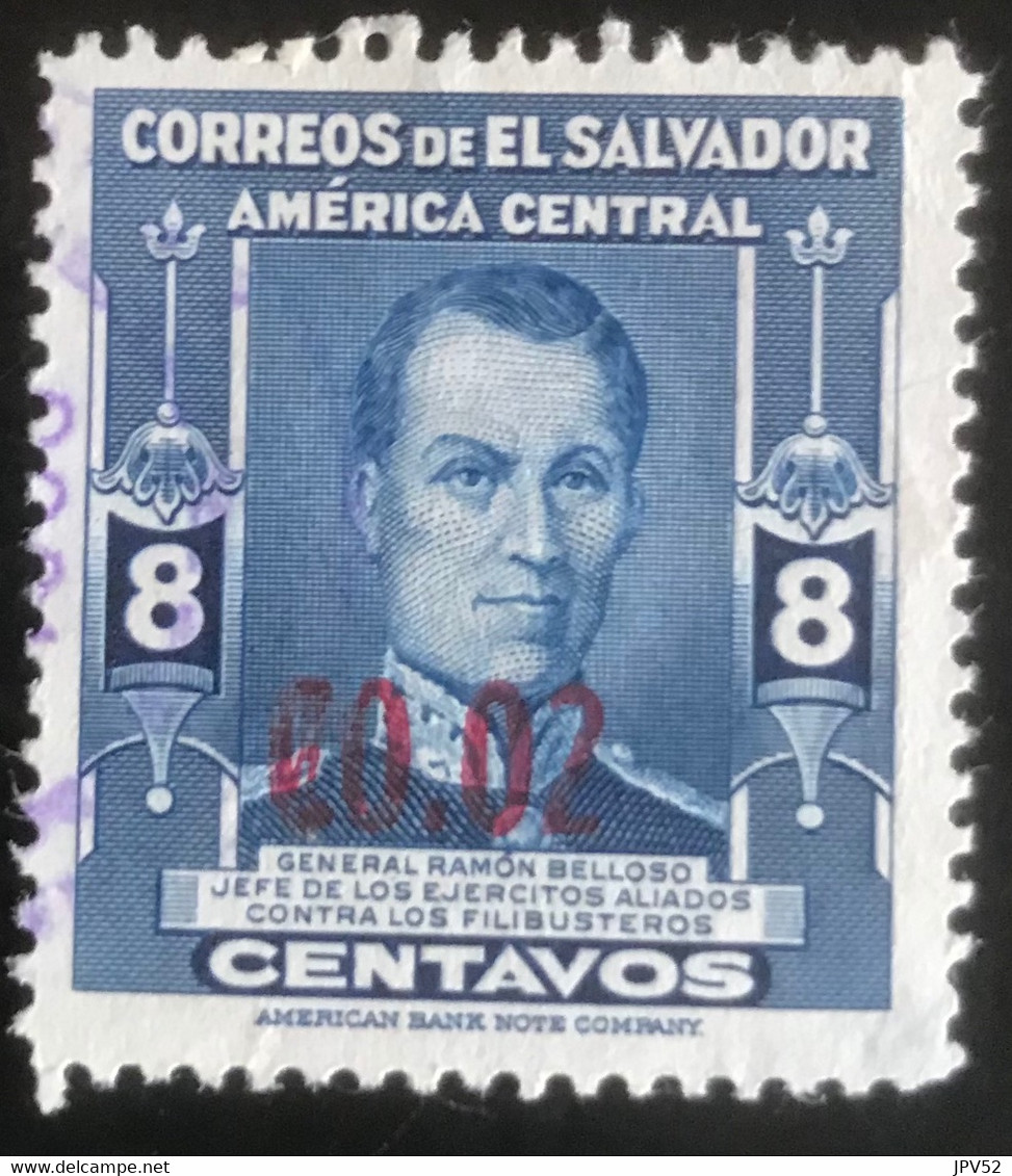 El Salvador - L1/10 - (°)used - 1952 - Michel 622 - Ramon Belloso Met Opdruk - El Salvador