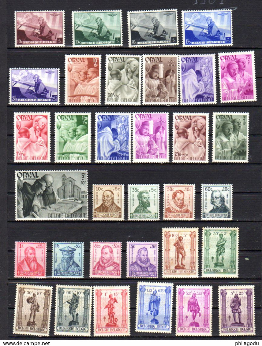 Belgique 1938-43, Aéropostale,  Séries Complètes Avec CharColleccrCtrl+Vnière, 466 / - Otros & Sin Clasificación