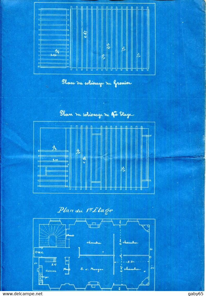 07.ARDECHE.LARGENTIERE.SABLIERES.HAMEAU DES COUDERC.PLAN DE CONSTUCTION D'UNE MAISON D'ECOLE. - Architectuur