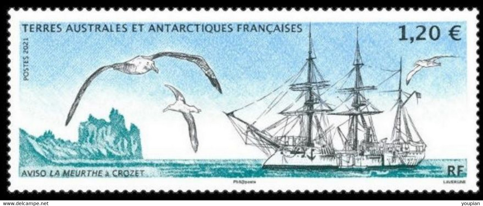 French Antarctic Territories 2021, Battle Ship In Crozet, MNH Single Stamp - Neufs