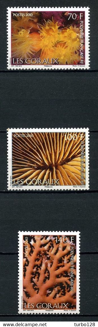 POLYNESIE 2010 N° 906/908 ** Neufs MNH  Superbes Faune Marine Les Coraux Tubastraea Fungia Fungites Stylaster Sanguine - Neufs