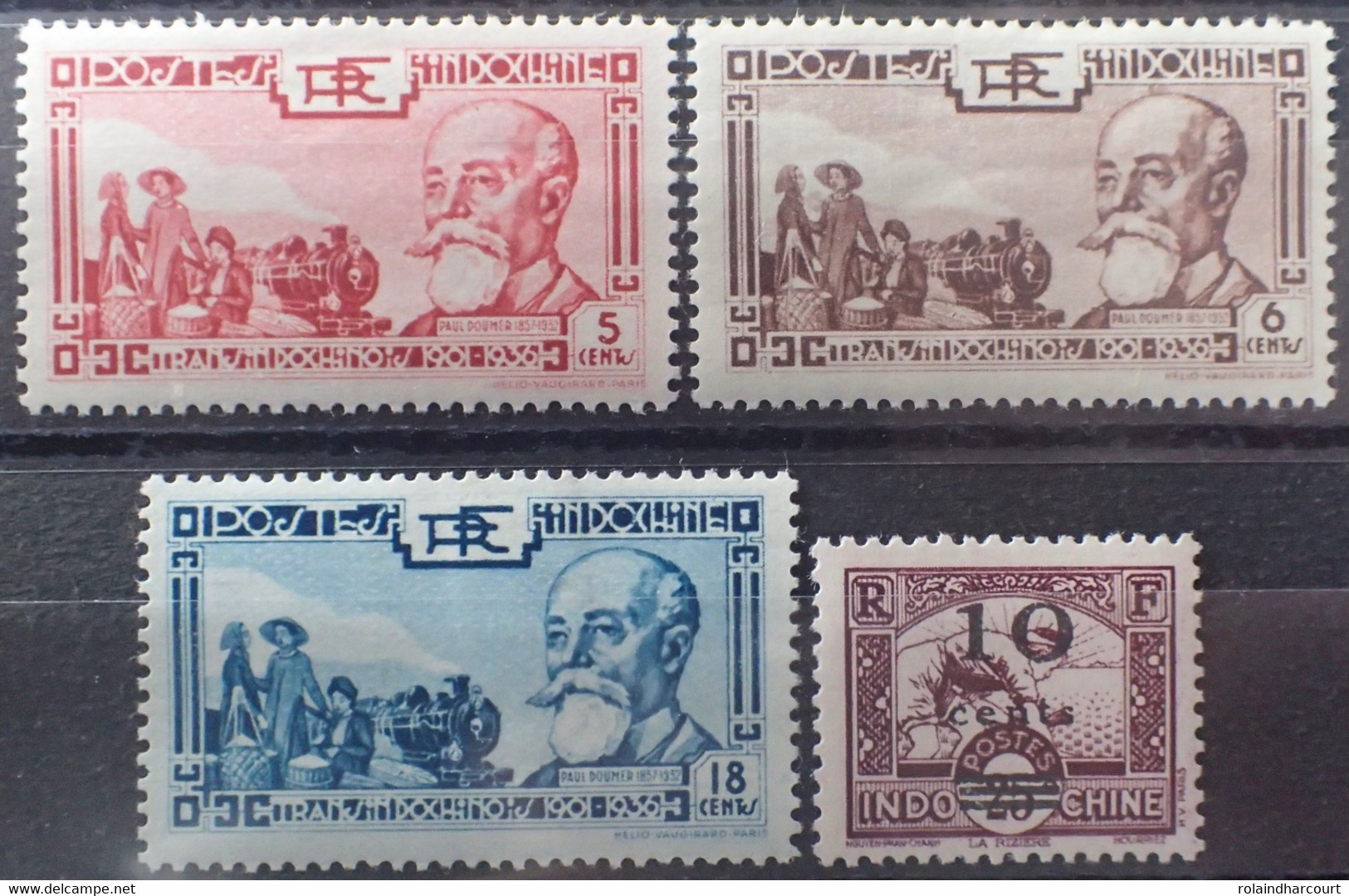 R2452/261 - 1938/1942 - COLONIES FR. - INDOCHINE - SERIE COMPLETE - N°199 à 201 + N°229 NEUFS* - Ungebraucht