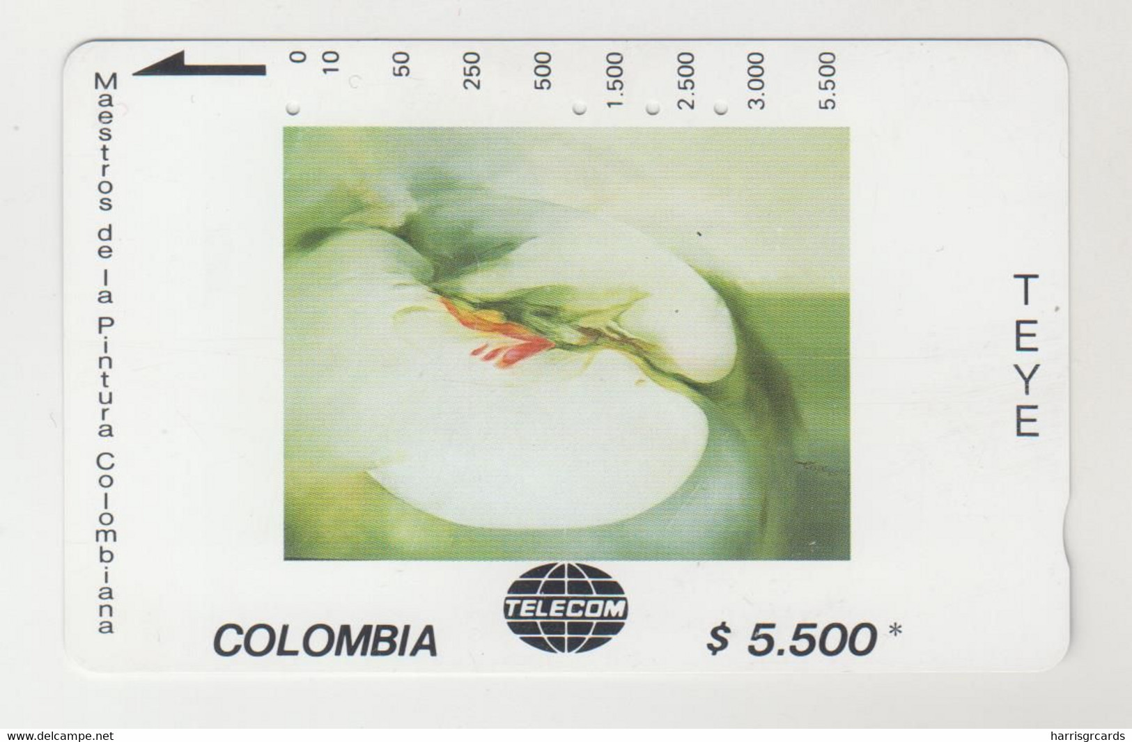 COLOMBIA (Tamura) -  Melus, Tirage 10.000, 5,500 $ Colombian Peso, Used - Colombia