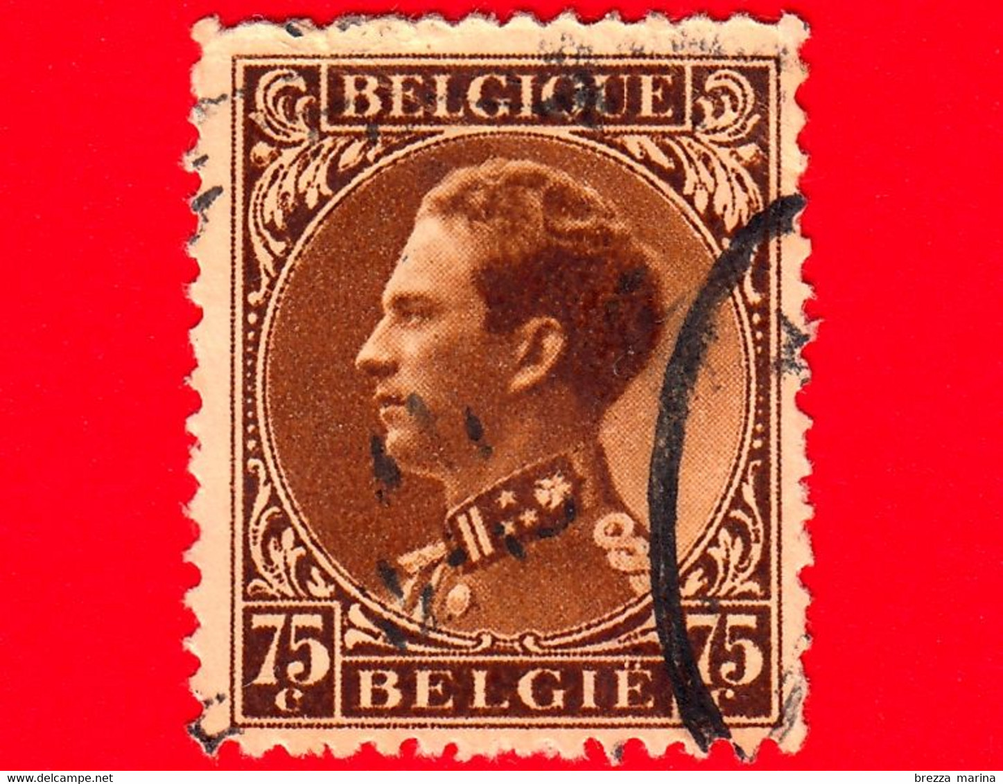 BELGIO - Usato - 1934 - Re Leopoldo III - 75 - 1934-1935 Léopold III