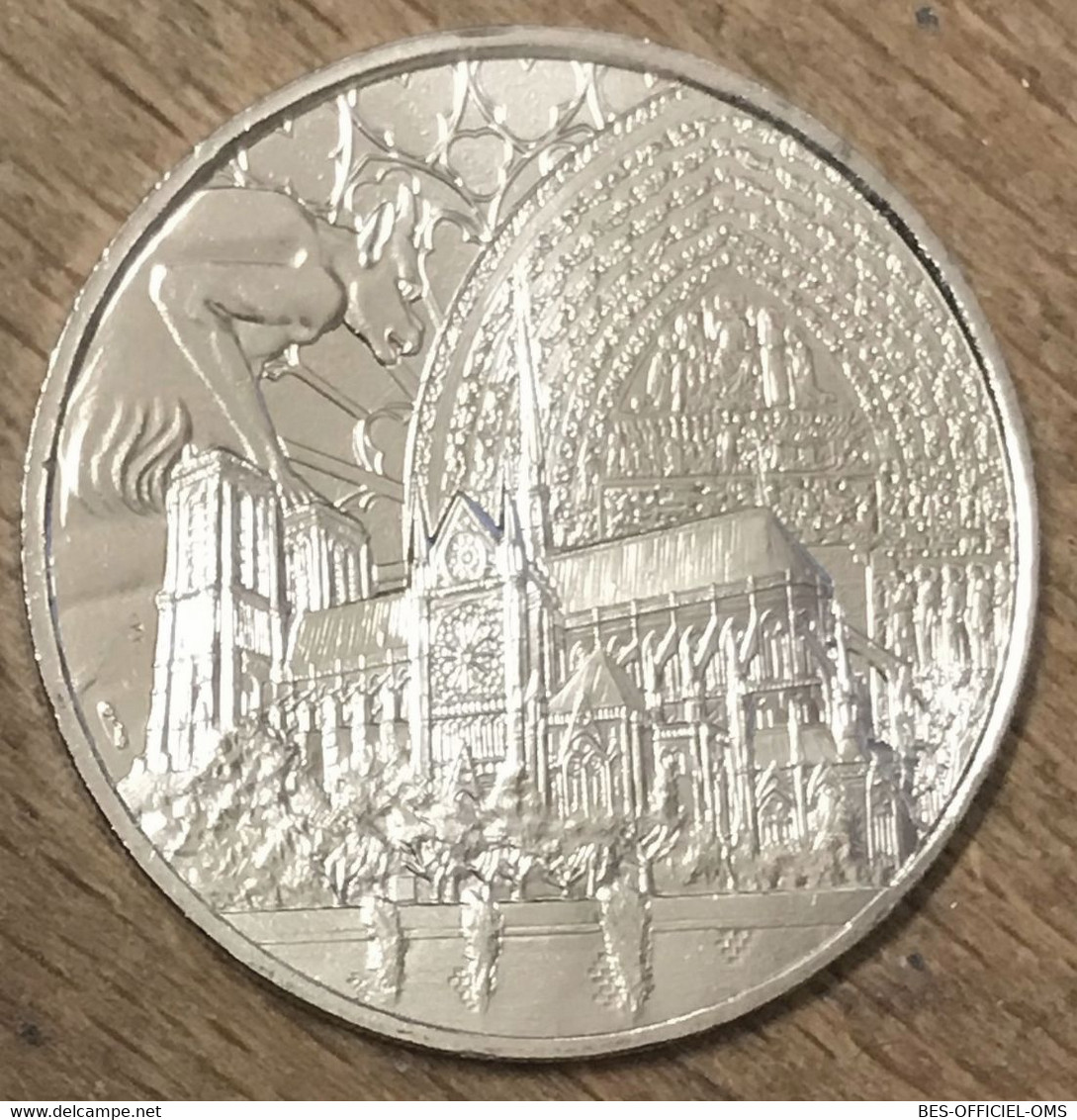 75006 RECONSTRUCTION DE NOTRE-DAME DE PARIS MDP 2019 MÉDAILLE SOUVENIR MONNAIE DE PARIS JETON TOURISTIQUE MEDALS TOKENS - 2019