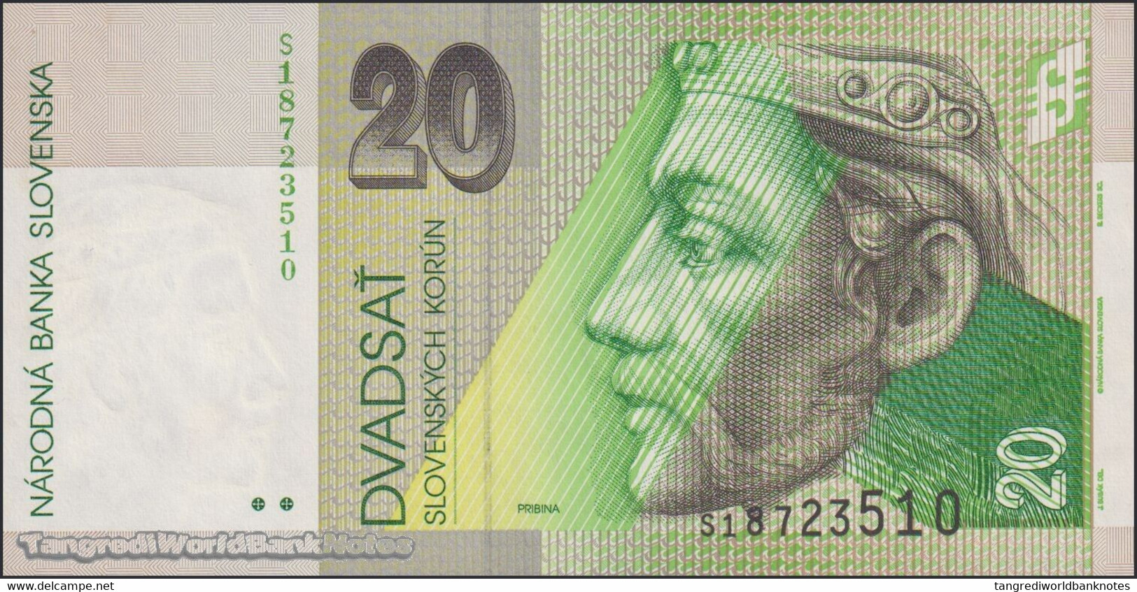 TWN - SLOVAKIA 20e - 20 Slovenských Korún 31.8.2001 Prefix S1 UNC - Slovakia