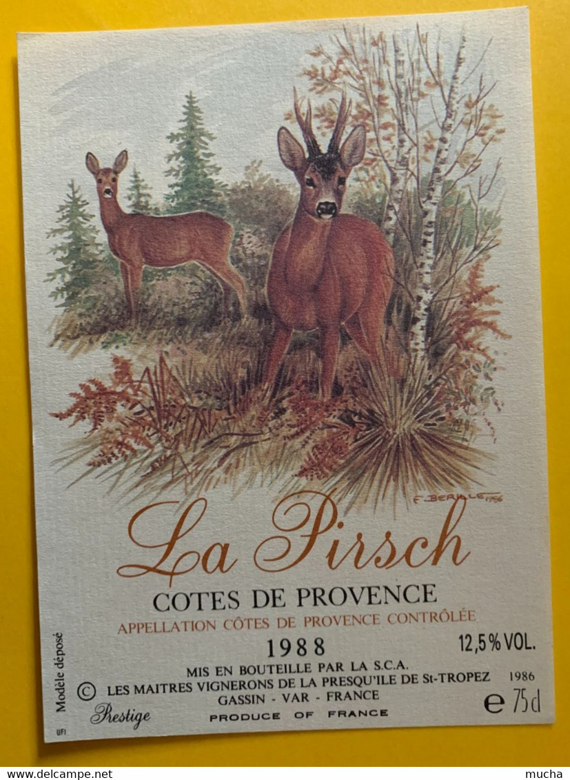 18473 - La Pirsch Côtes De Provence 1988 - Caza