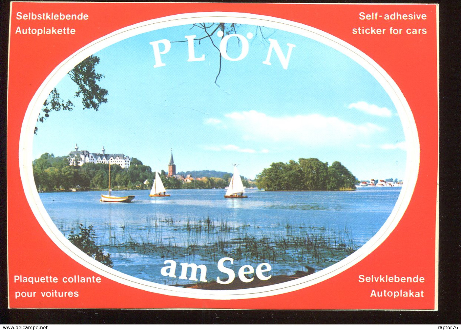 CPM Neuve Allemagne PLÖN Am See Sticker Autoplaquette Autocollant Adhésif - Ploen