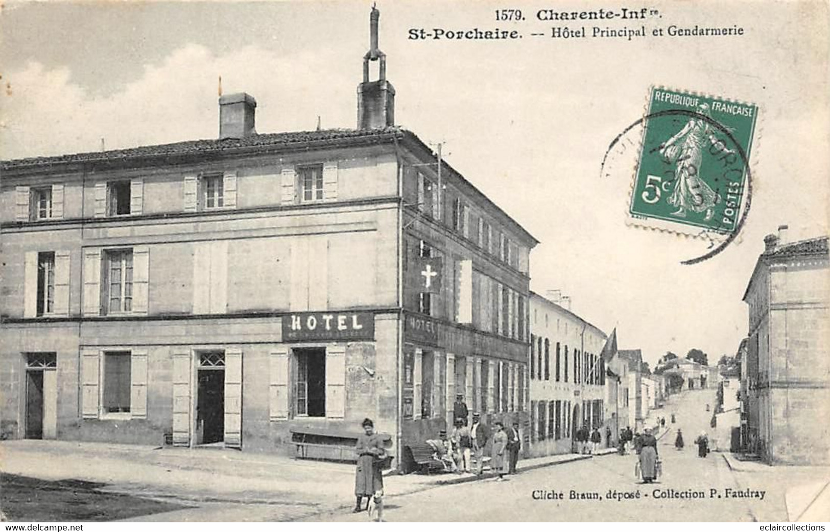 Saint Porchaire            17      Hôtel Principal Et Gendarmerie. Cliché Braun 1579          (voir Scan) - Autres & Non Classés