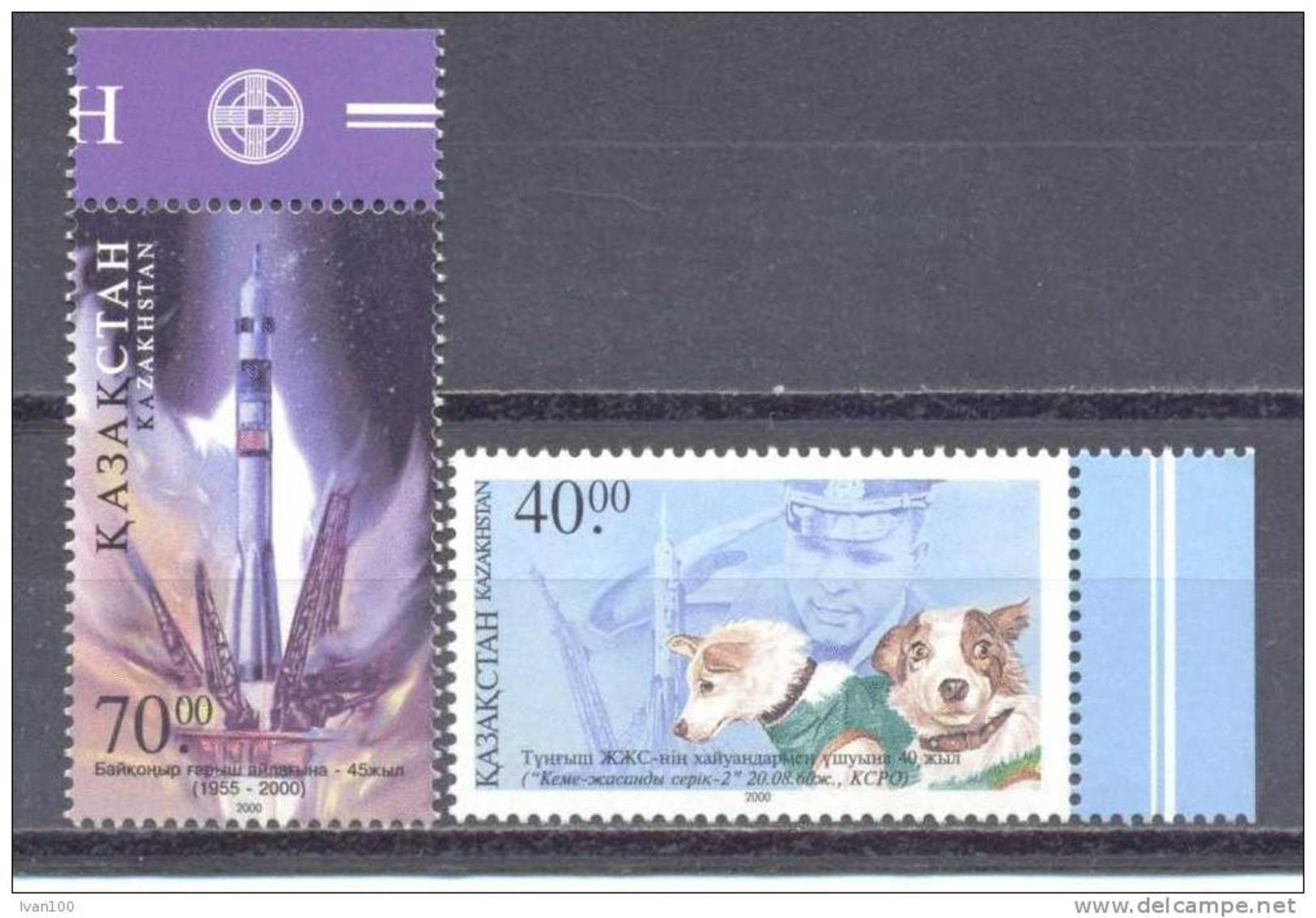 2001. Kazakhstan, Cosmonautics Day 2001, 2v, Mint/** - Kazakhstan