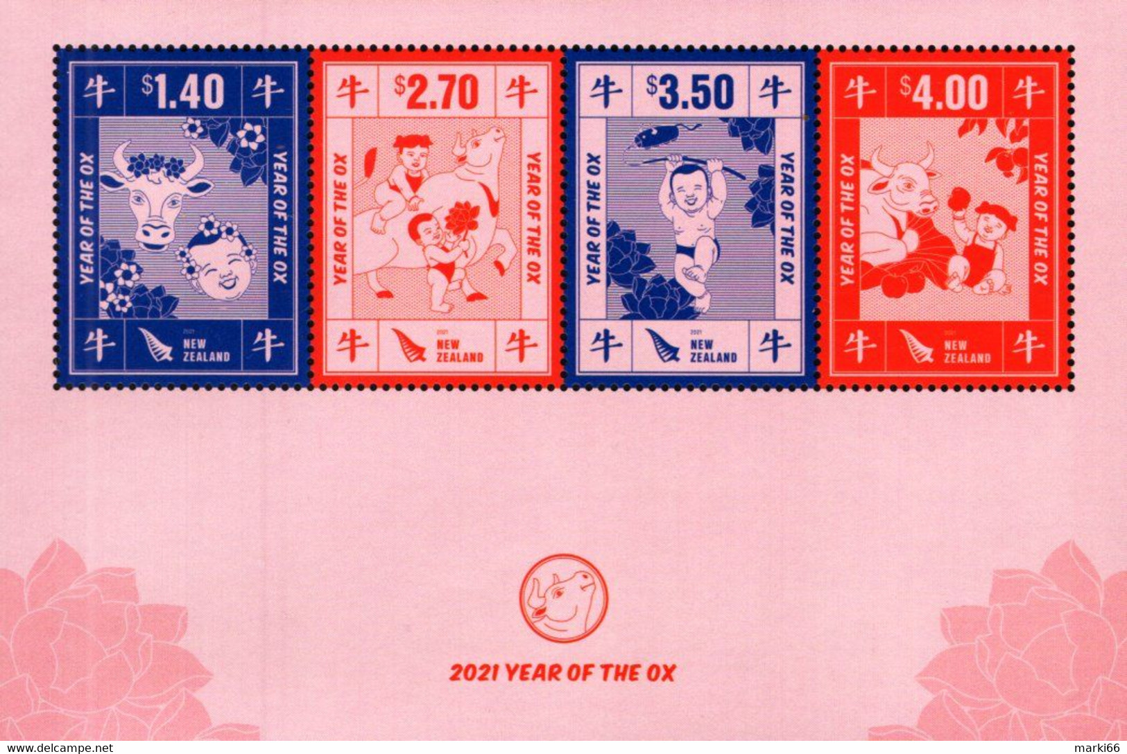 New Zealand - 2021 - Lunar New Year Of The Ox - Mint Souvenir Sheet - Neufs