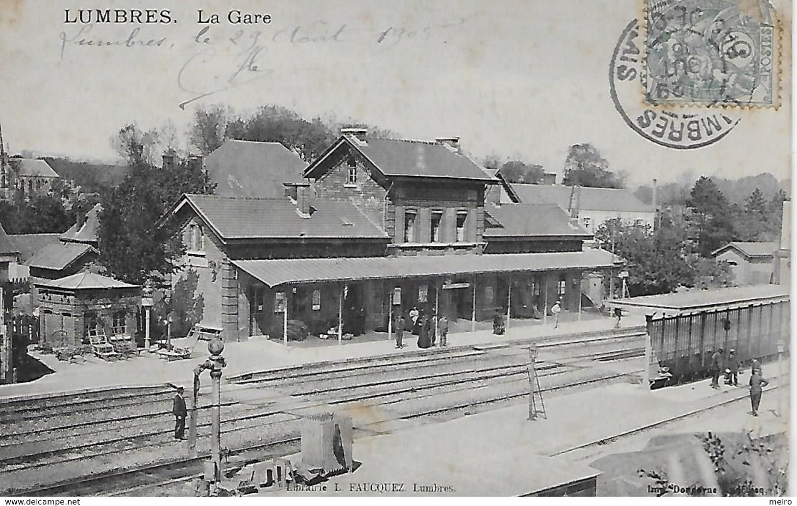 CPA - (62) - LUMBRES LA GARE  (circulé En 1905). - Lumbres