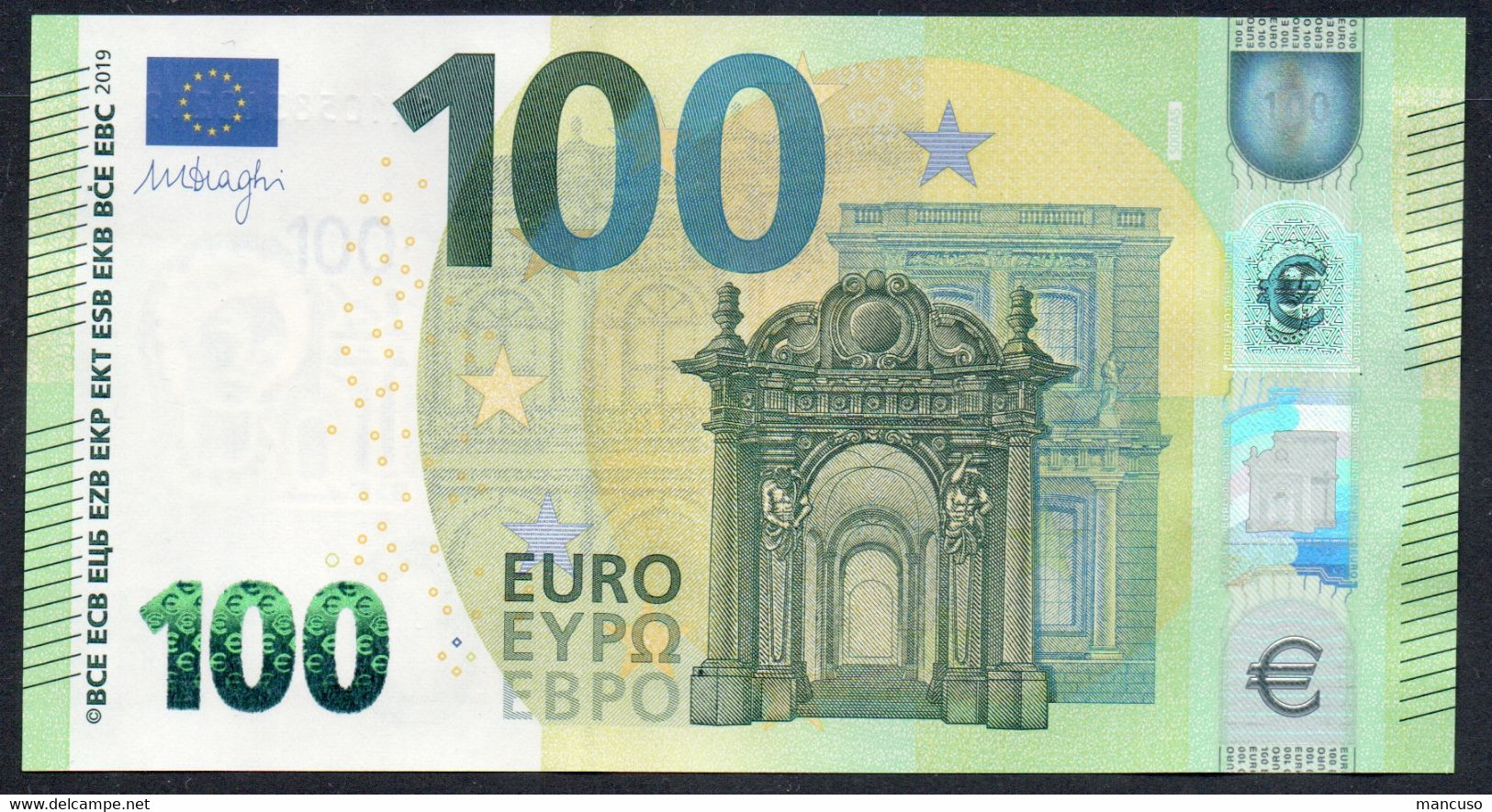 100 EURO ITALIA SA S008  "05" - DRAGHI  UNC - 100 Euro