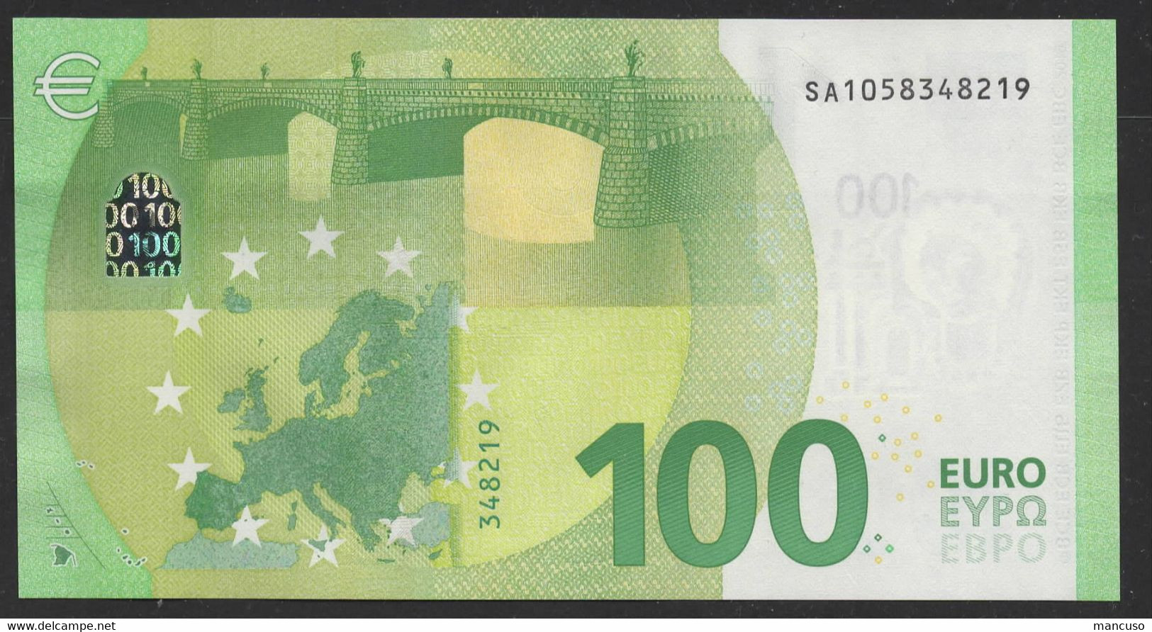 100 EURO ITALIA SA S008  "05" - DRAGHI  UNC - 100 Euro