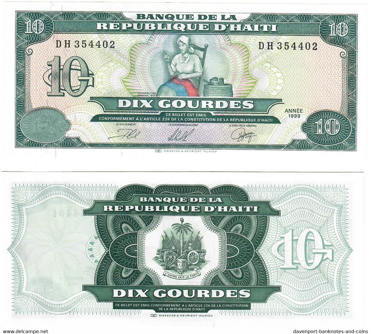 Haiti 10 Gourdes 1999 UNC - Haïti