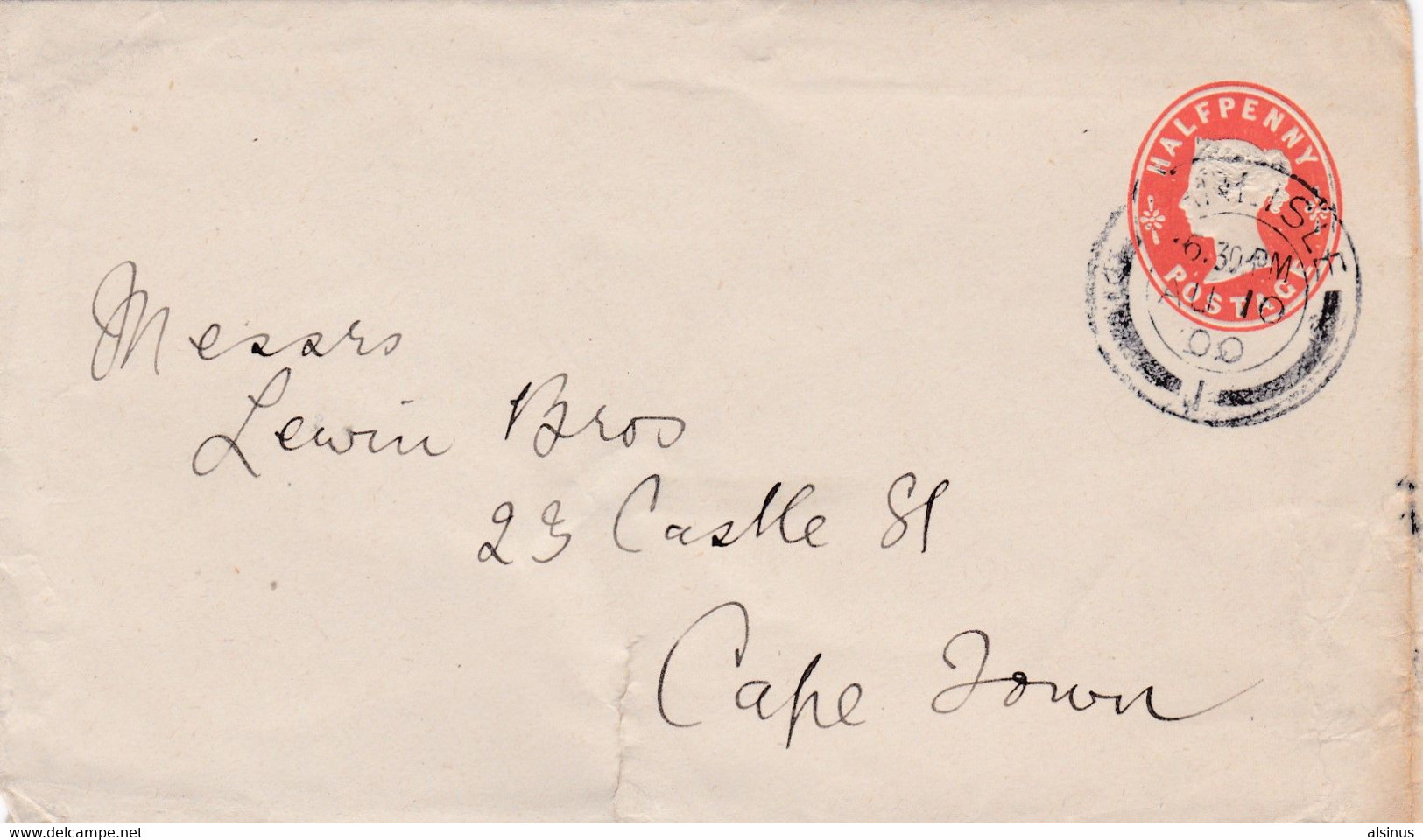 ROYAUME UNI - HALF PENNY ROUGE - VICTORIA - ENTIER POSTAL - Unclassified