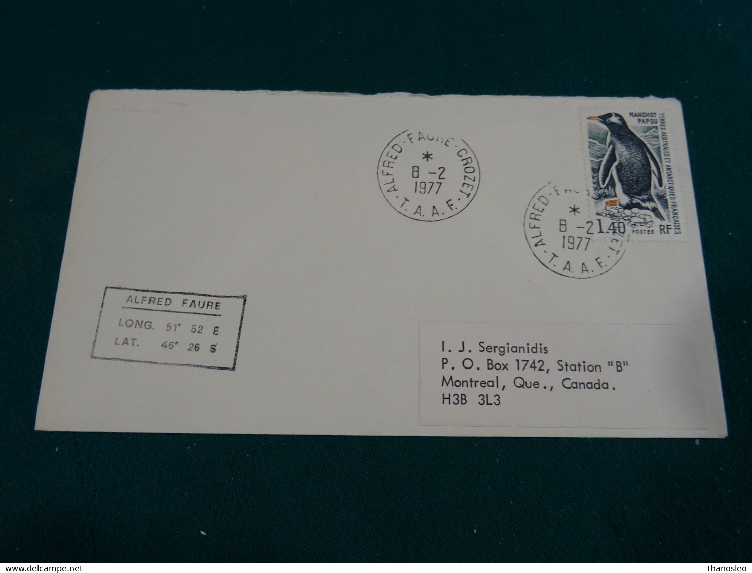 T.A.A.F. 1977 Fauna SET FDC - Other & Unclassified