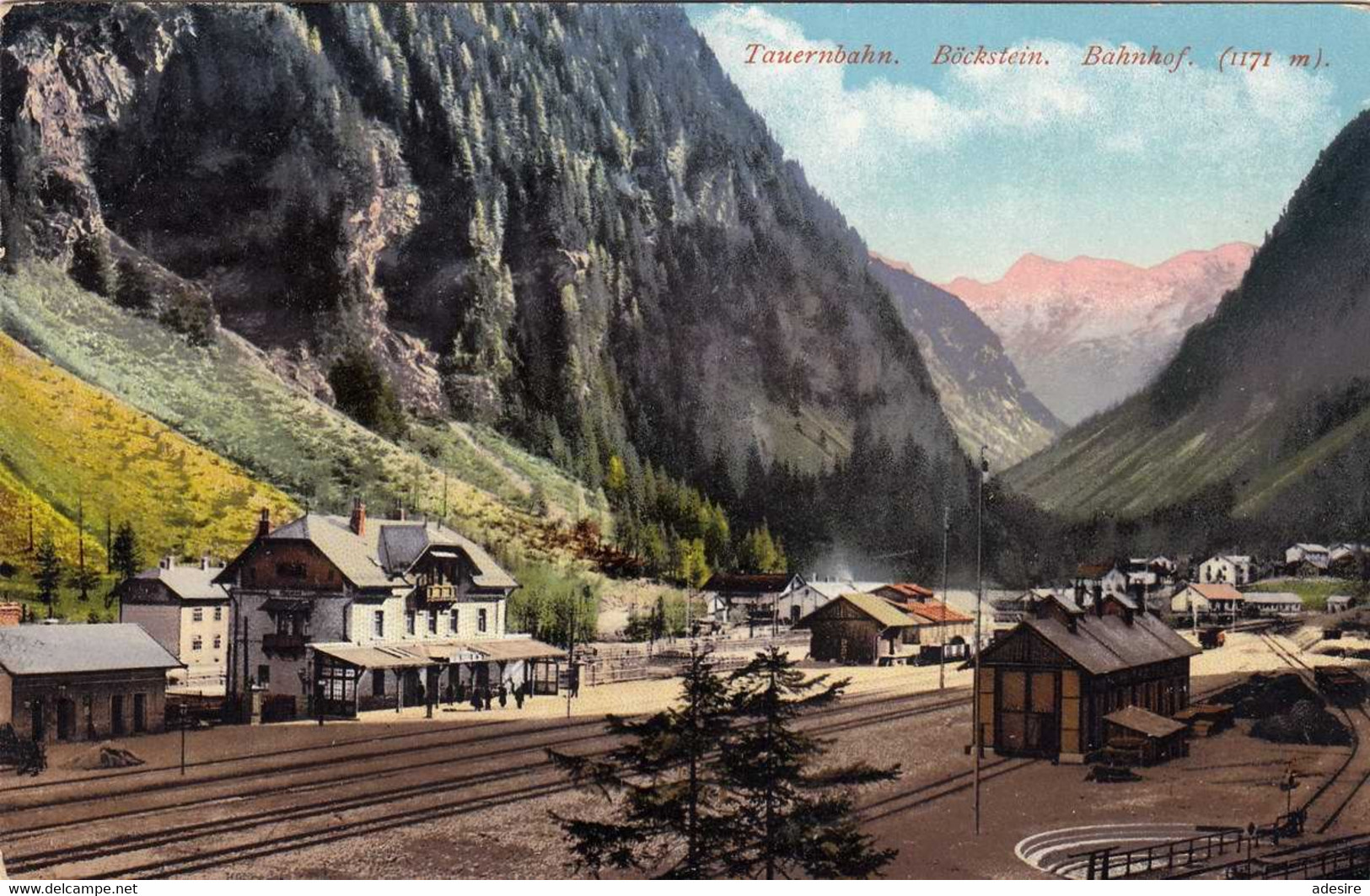 BÖCKSTEIN Bahnhof Tauernbahn, Verlag Burger & Co München. Alte Karte In Guten Zustand - Böckstein