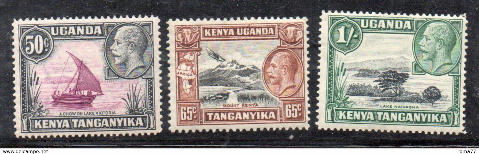 XP4625 - KENYA UGANDA TANGANYKA 1935 , Tre Valori * Linguellati (2380) - Kenya, Uganda & Tanganyika