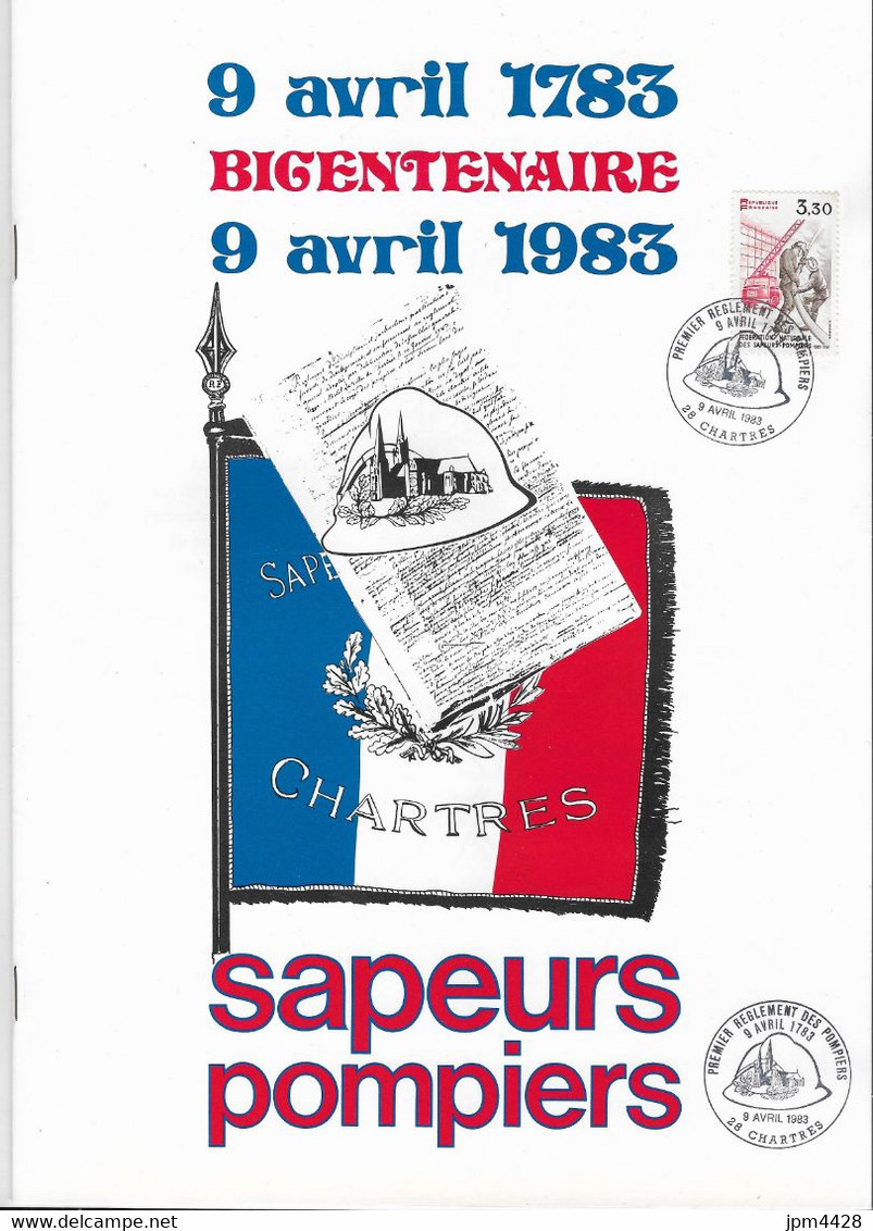 Vieux Papiers Plaquette 20 Pages - Anniversaire Bicentenaire Fédération Des Sapeurs Pompiers 1783-1983 - Chartres 28 - Programmi