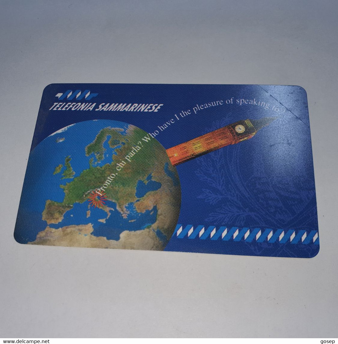 San Marino-(RSM-016)-pronto Hi Parla-london-(12)-(18157)-mint Card+1card Prepiad Free - San Marino