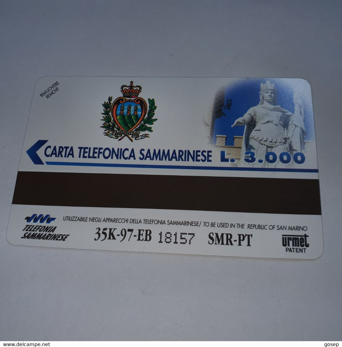 San Marino-(RSM-016)-pronto Hi Parla-london-(12)-(18157)-mint Card+1card Prepiad Free - San Marino