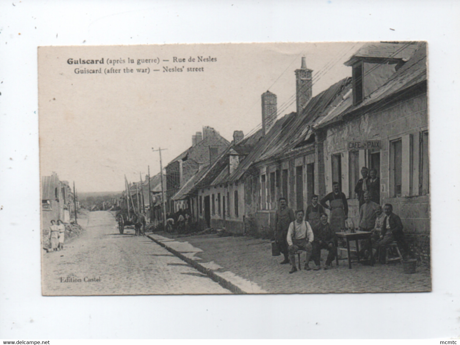 CPA Souple  - Guiscard  -(Oise) - (Après La Guerre ) - Rue De Nesles -Guiscard (after The War)  - Nesles' Street - Guiscard