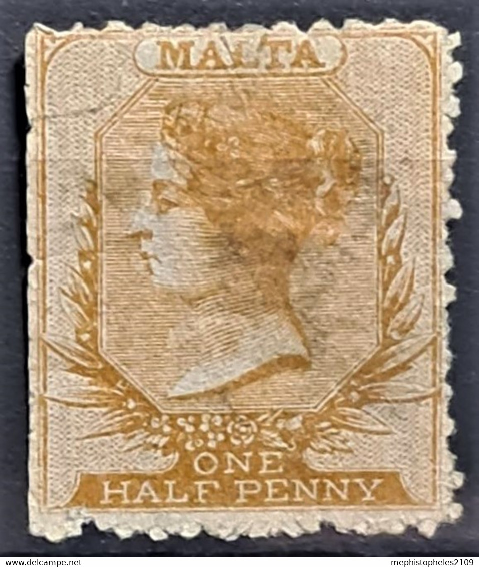 MALTA 1863 - Canceled - Sc# 1 - 0.5d - Malta (...-1964)
