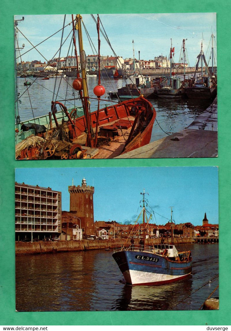 85 Vendée Les Sables D' Olonne Lot De 3 Cartes Postales Port Bateaux De Peche Voir 4 Scans - Sables D'Olonne