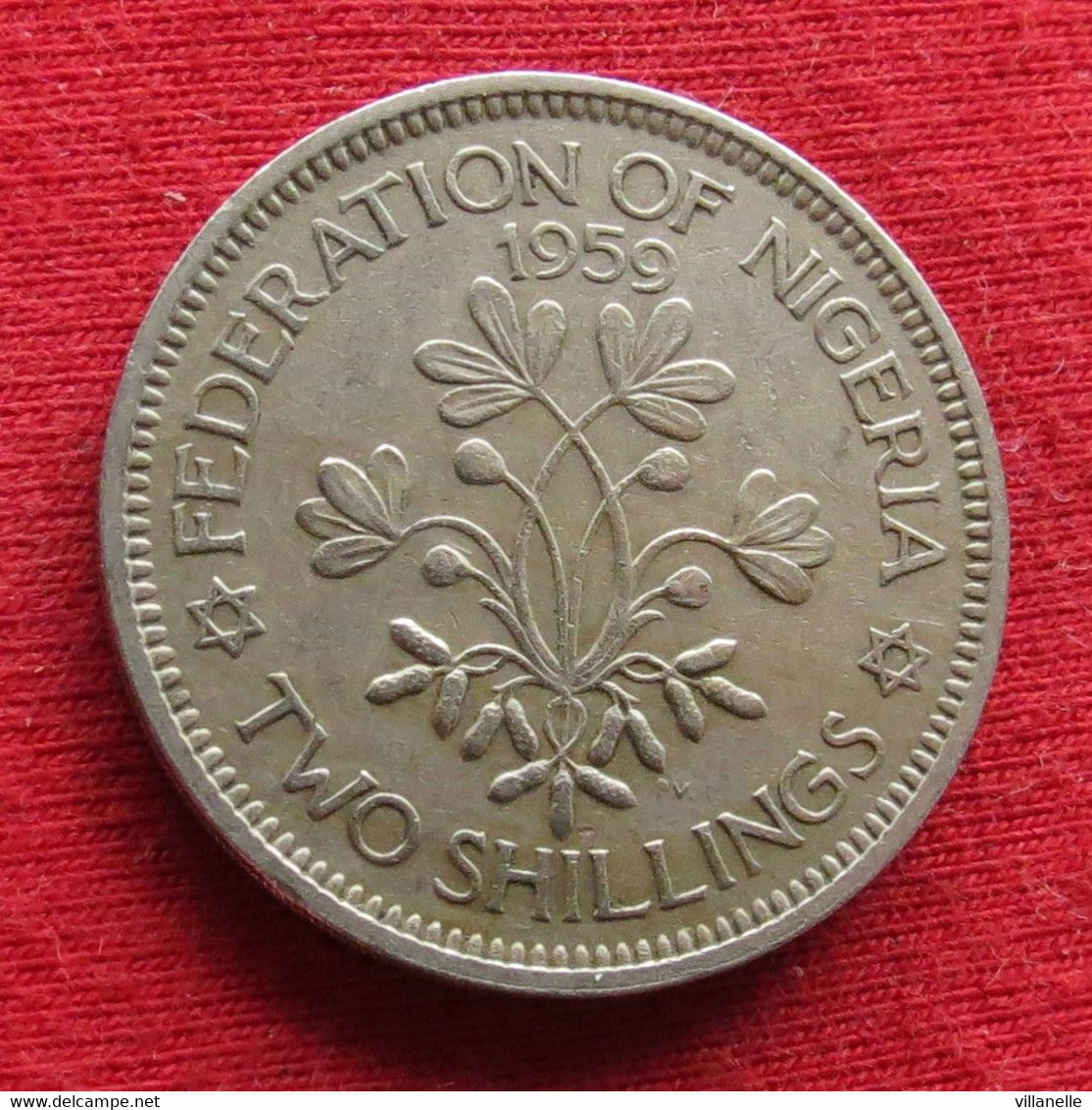 Nigeria 2 Shillings 1959 KM# 6 Lt 402 *VT Two Shilling - Nigeria