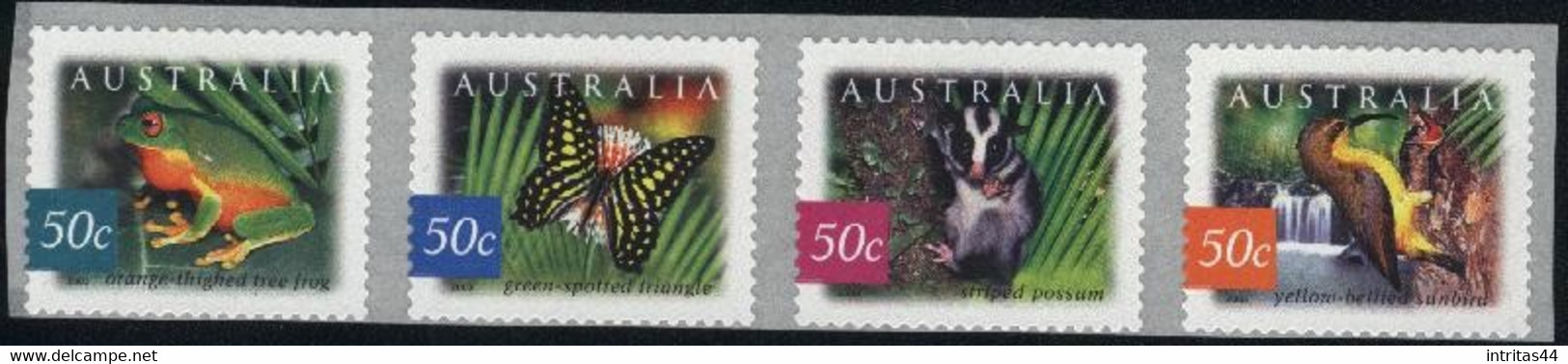 AUSTRALIA 2003 FAUNA AND FLORA (6th SERIES) RAINFOREST DAINTREE NATIONAL PARK  STRIP MNH PAMARA PRINT REPRINT 2 KOALA'S - Mint Stamps